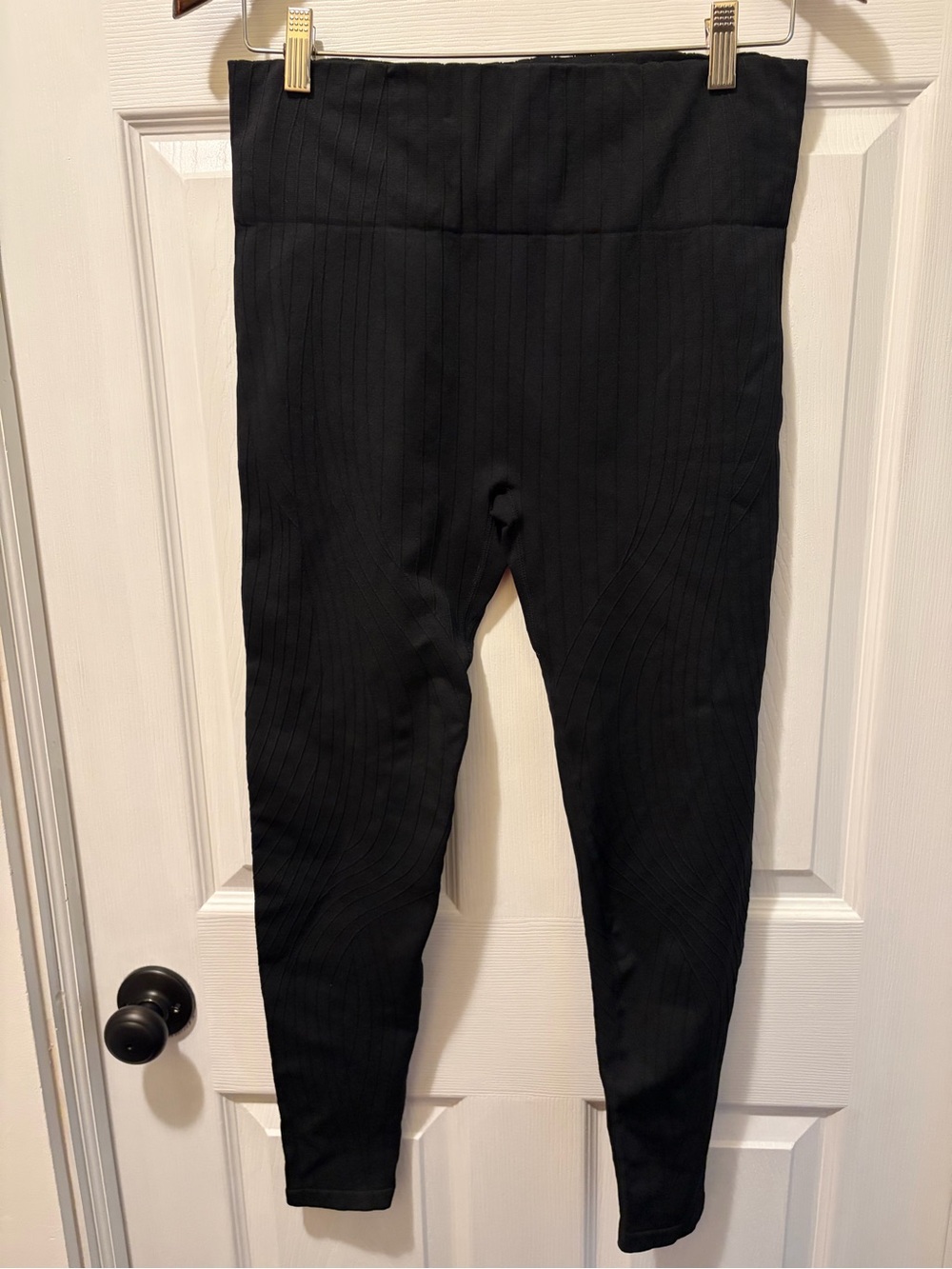 Fabletics Black Ribbed High-Rise Leggings